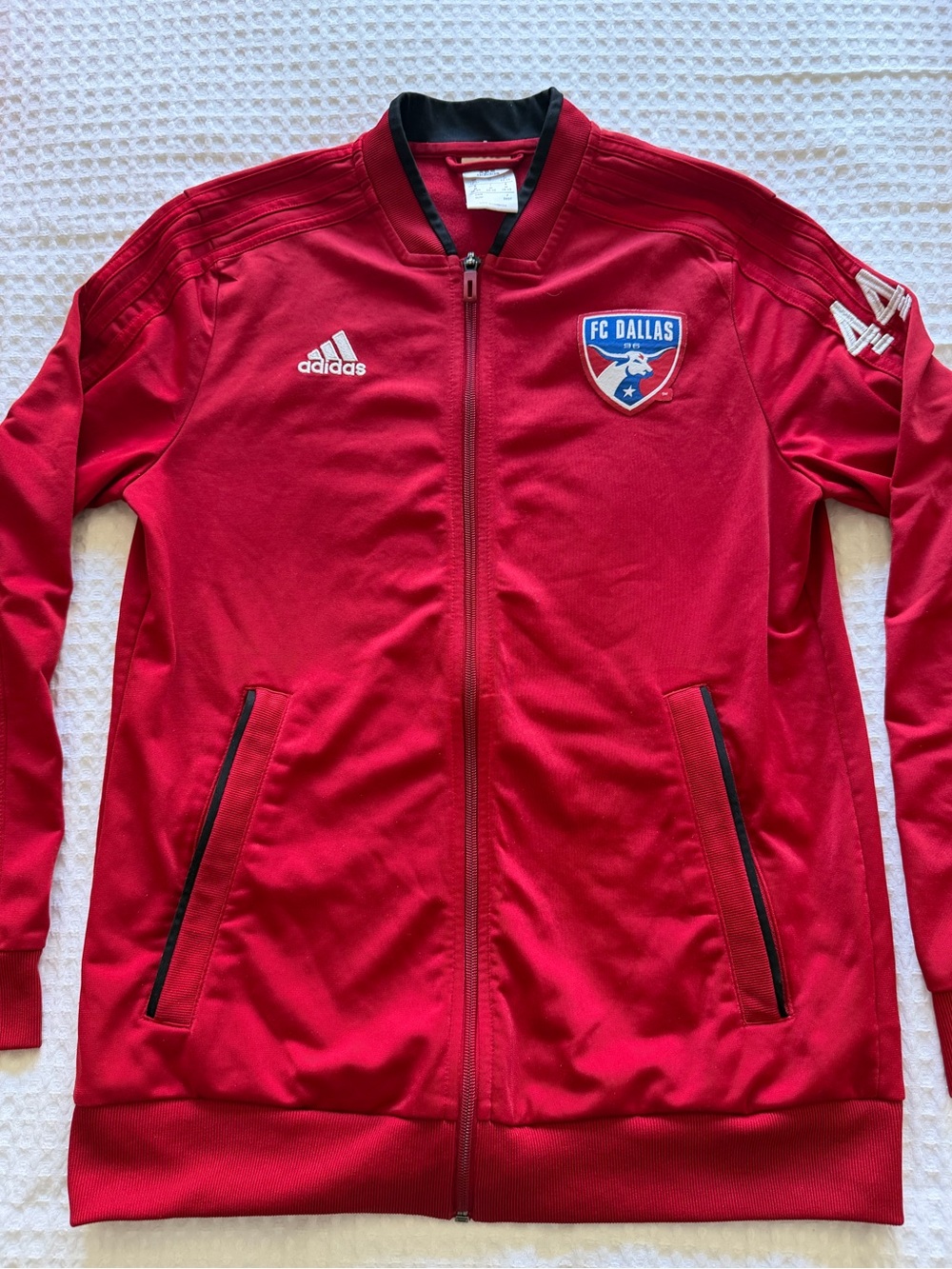 Adidas FC Dallas Kids Red Soccer Track Jacket